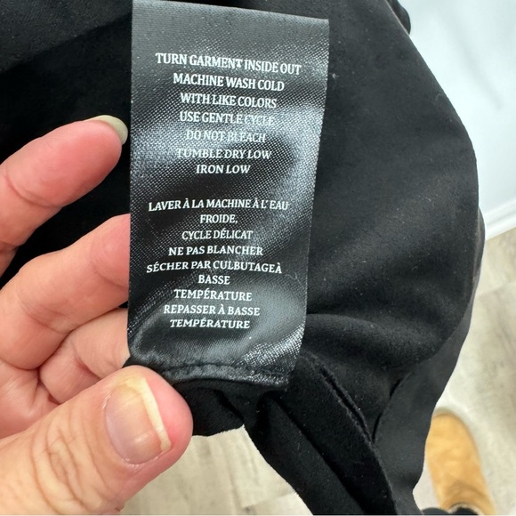 Blank NYC Black Waterfall Moto Faux Suede Tie Waist Jacket Size XS - Picture 5 of 7